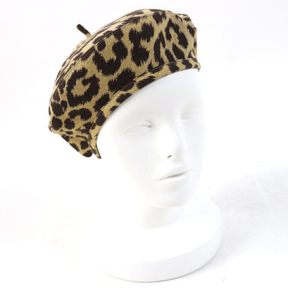 Christian Dior beret 14LEO910I134 Outer: 46% polyester, Outer: 46% cotton, Outer: 8% polyurethane, Lining: 100% cotton, Part: 46% cotton Beige dark brown Women 57