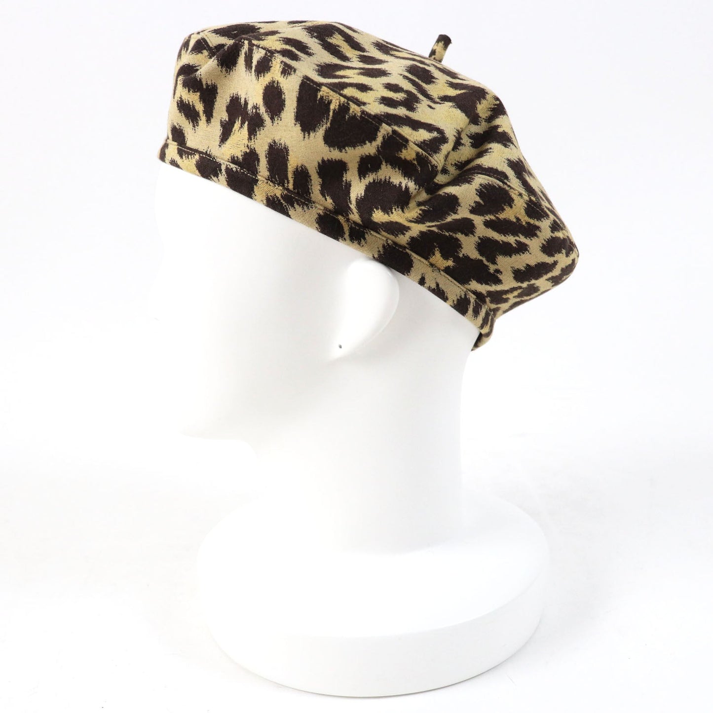 Christian Dior beret 14LEO910I134 Outer: 46% polyester, Outer: 46% cotton, Outer: 8% polyurethane, Lining: 100% cotton, Part: 46% cotton Beige dark brown Women 57