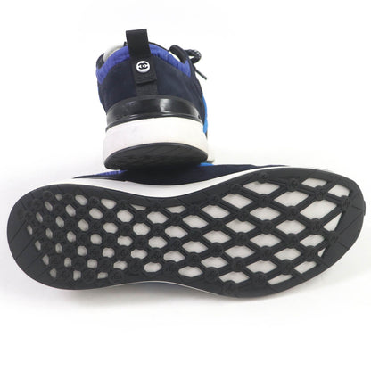 CHANEL Low cut sneakers G38484 Part: suede leather blue mens 41