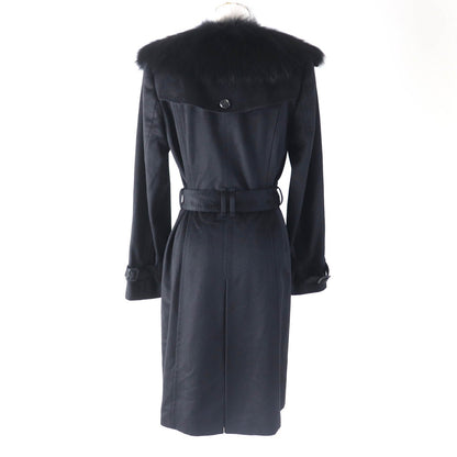 BURBERRY LONDON coat FN344-925-09 Outer: 87% wool, Outer: 13% cashmere, Part: leather, Lining: cupra, Fur: fox black Women 38