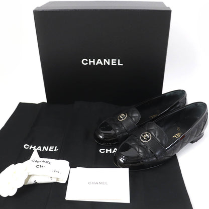 CHANEL Ballet shoes 23B G45122 Main: Leather, Main: Patent leather black Women 36 1/2C