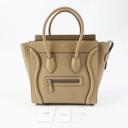 CELINE Handbag 18979 Main: Calfskin Dune Luggage micro shopper Women