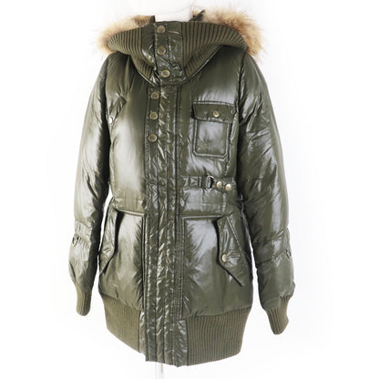 BURBERRY BLUE LABEL Down jacket FCF14-532-72 Outer: 100% nylon, Filling: 80% down, Filling: 20% feather, Lining: nylon, Lining: polyester khaki Women 40