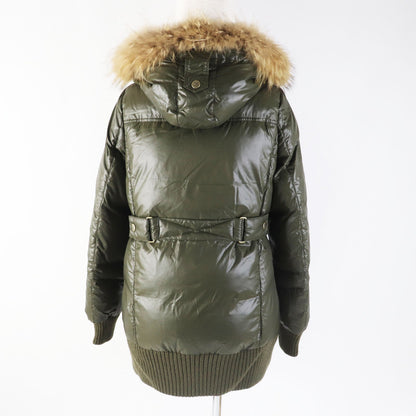 BURBERRY BLUE LABEL Down jacket FCF14-532-72 Outer: 100% nylon, Filling: 80% down, Filling: 20% feather, Lining: nylon, Lining: polyester khaki Women 40