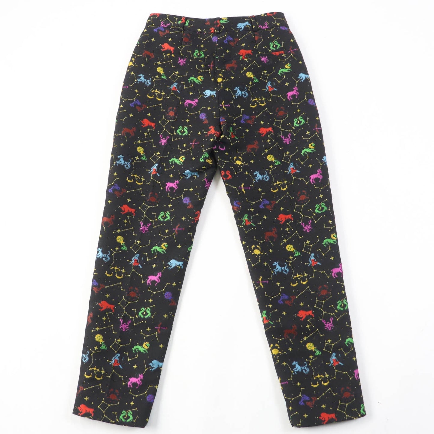 Christian Dior Pants 241P05A7203 Main: 48% polyester, Main: 27% wool, Main: 16% silk, Main: 9% rayon, Lining: 100% silk Black type Lucky Motif Pixel Women 38