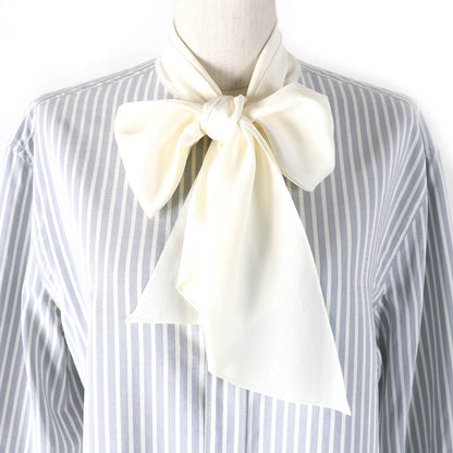 CELINE Long sleeve shirt 2C904562T Outer: 100% silk, Main: 69% acetate, Main: 31% silk Blue white Women 38