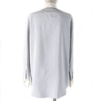 CELINE Long sleeve shirt 2C904562T Outer: 100% silk, Main: 69% acetate, Main: 31% silk Blue white Women 38
