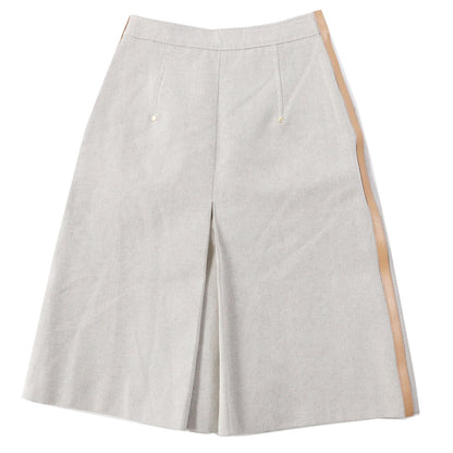 BURBERRY skirt Outer material: 100% cotton, Lining: 100% cupra, Leather part: cowhide Beige brown Women 36