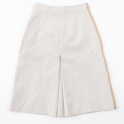 BURBERRY skirt Outer material: 100% cotton, Lining: 100% cupra, Leather part: cowhide Beige brown Women 36