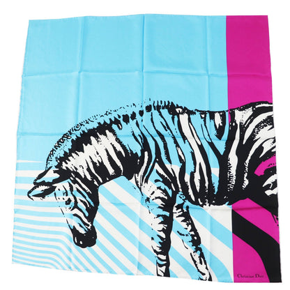 Christian Dior scarf Main: 100% silk Light blue purple D - Jungle Pop Women