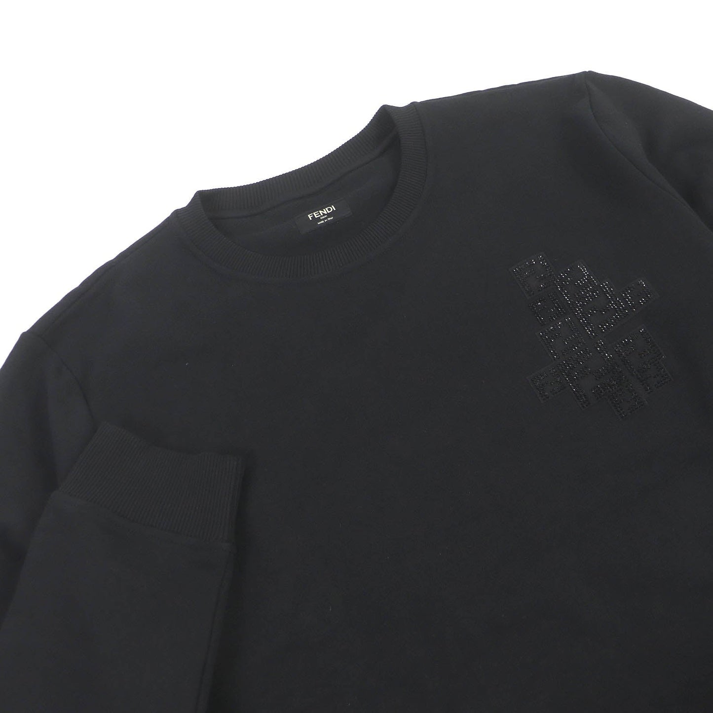 FENDI sweat FY0178 Main: 100% cotton, Part: 99% cotton, Part: 1% polyurethane black mens XL