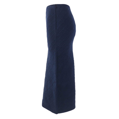 FENDI Long skirt FZQ677 Main: 51% rayon, 31% polypropylene, 11% nylon, 5% polyester, 2% polyurethane Navy Women 40