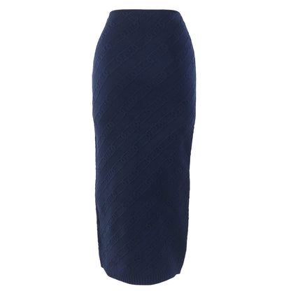 FENDI Long skirt FZQ677 Main: 51% rayon, 31% polypropylene, 11% nylon, 5% polyester, 2% polyurethane Navy Women 40