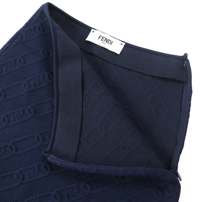 FENDI Long skirt FZQ677 Main: 51% rayon, 31% polypropylene, 11% nylon, 5% polyester, 2% polyurethane Navy Women 40
