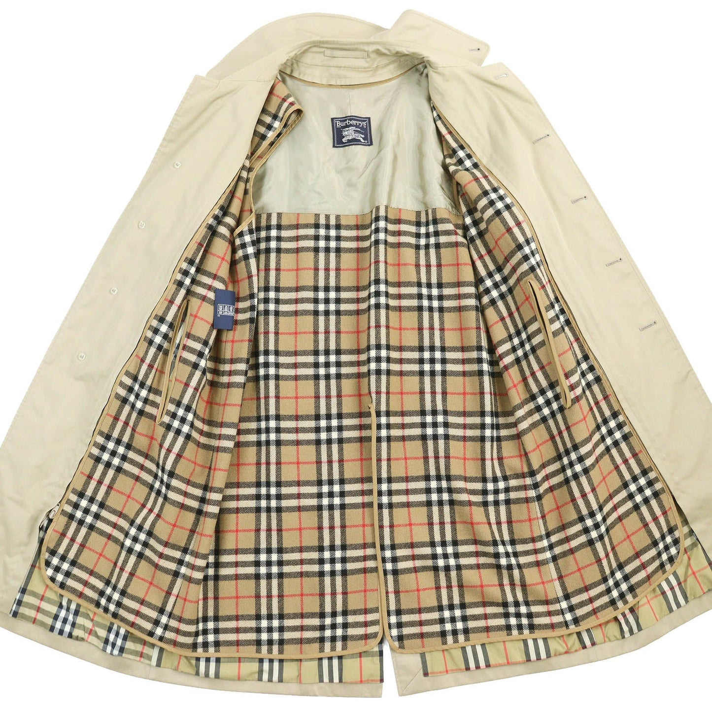 BURBERRY Stainless collar coat Outer: 51% cotton, Outer: 49% polyester, Lining: 50% polyester, Lining: 50% cotton, Liner: 100% wool beige mens 38
