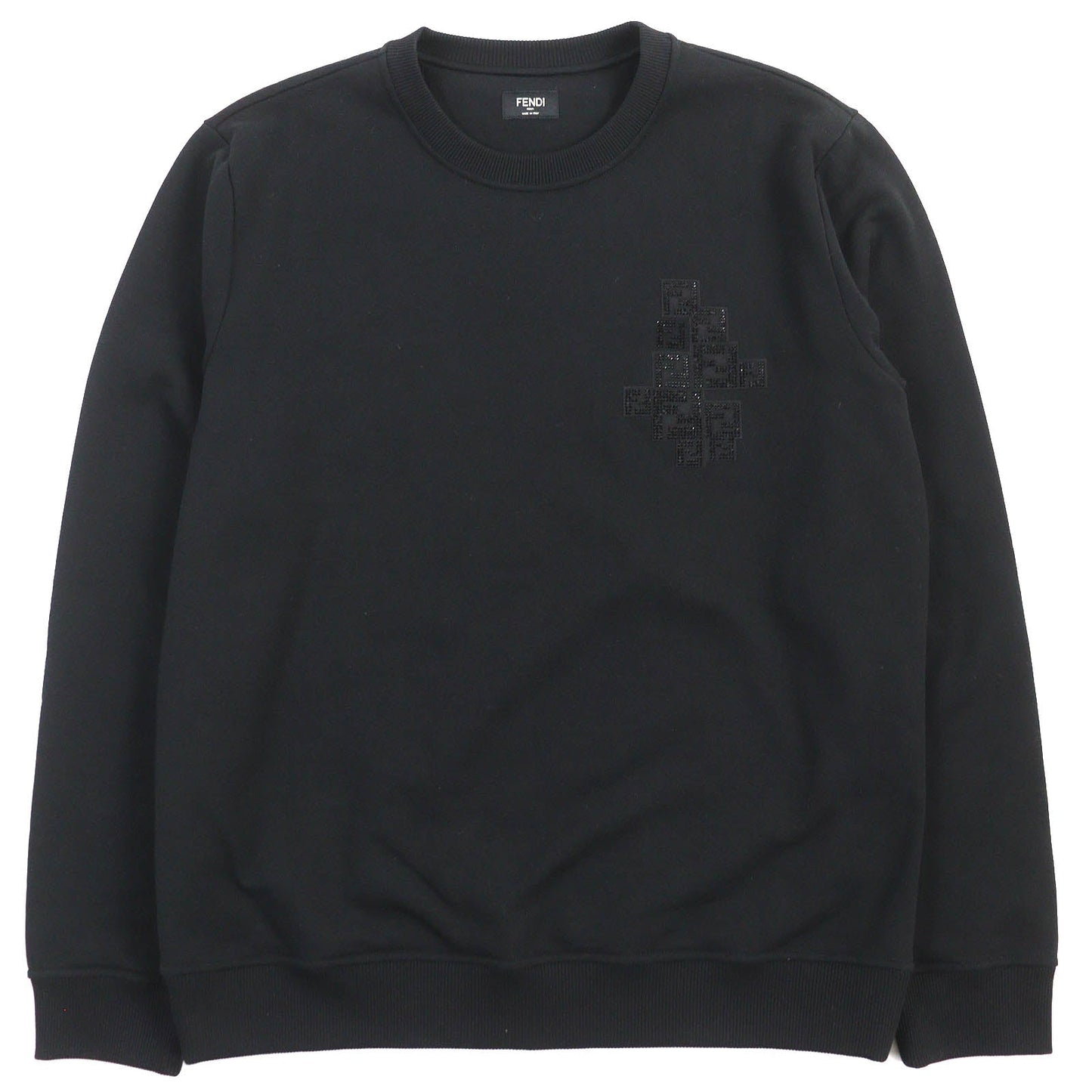 FENDI sweat FY0178 Main: 100% cotton, Part: 99% cotton, Part: 1% polyurethane black mens XL