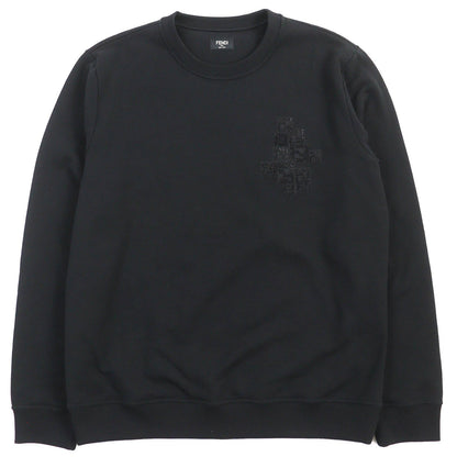FENDI sweat FY0178 Main: 100% cotton, Part: 99% cotton, Part: 1% polyurethane black mens XL