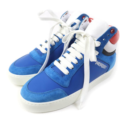 BURBERRY High cut sneakers Main: Leather, Part: Suede leather BRIGHT SKY BLUE Women 37