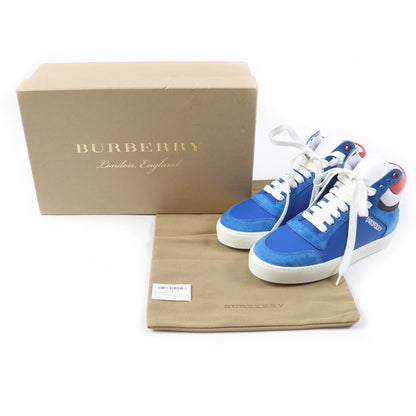 BURBERRY High cut sneakers Main: Leather, Part: Suede leather BRIGHT SKY BLUE Women 37