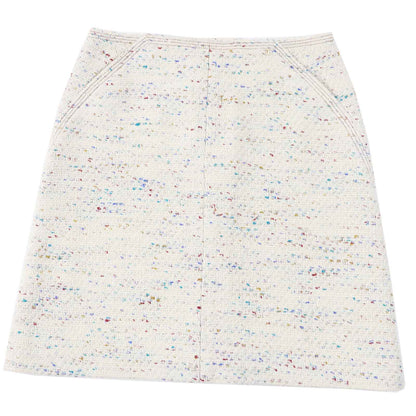 CHANEL skirt 03C P20369 Outer: 92% wool, Outer: 4% polyamide (nylon), Outer: 4% viscose, Lining: 100% silk Light Beige Multi Women 46