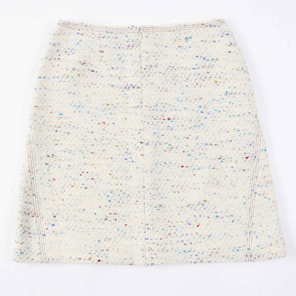 CHANEL skirt 03C P20369 Outer: 92% wool, Outer: 4% polyamide (nylon), Outer: 4% viscose, Lining: 100% silk Light Beige Multi Women 46