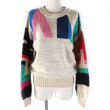 CHANEL knit 19A  P61670 Main: 67% cashmere, Main: 17% polyester, Main: 6% silk, Main: 5% mohair, Main: 3% polyamide Beige multicolor Women 38