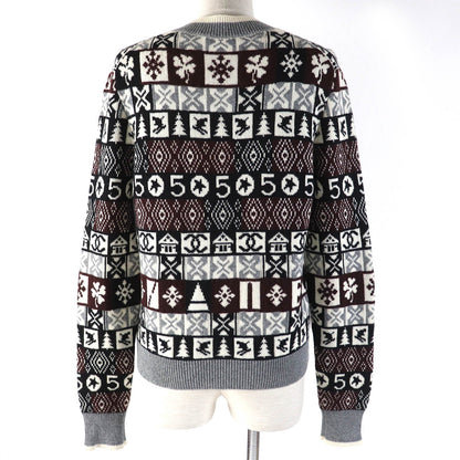 CHANEL cardigan P62167K47783 Main: 100% cashmere Gray White Black Brown Women 36
