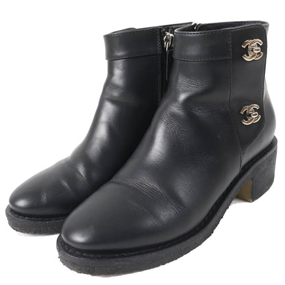 CHANEL short boots G31204 Main: Leather black Women 36