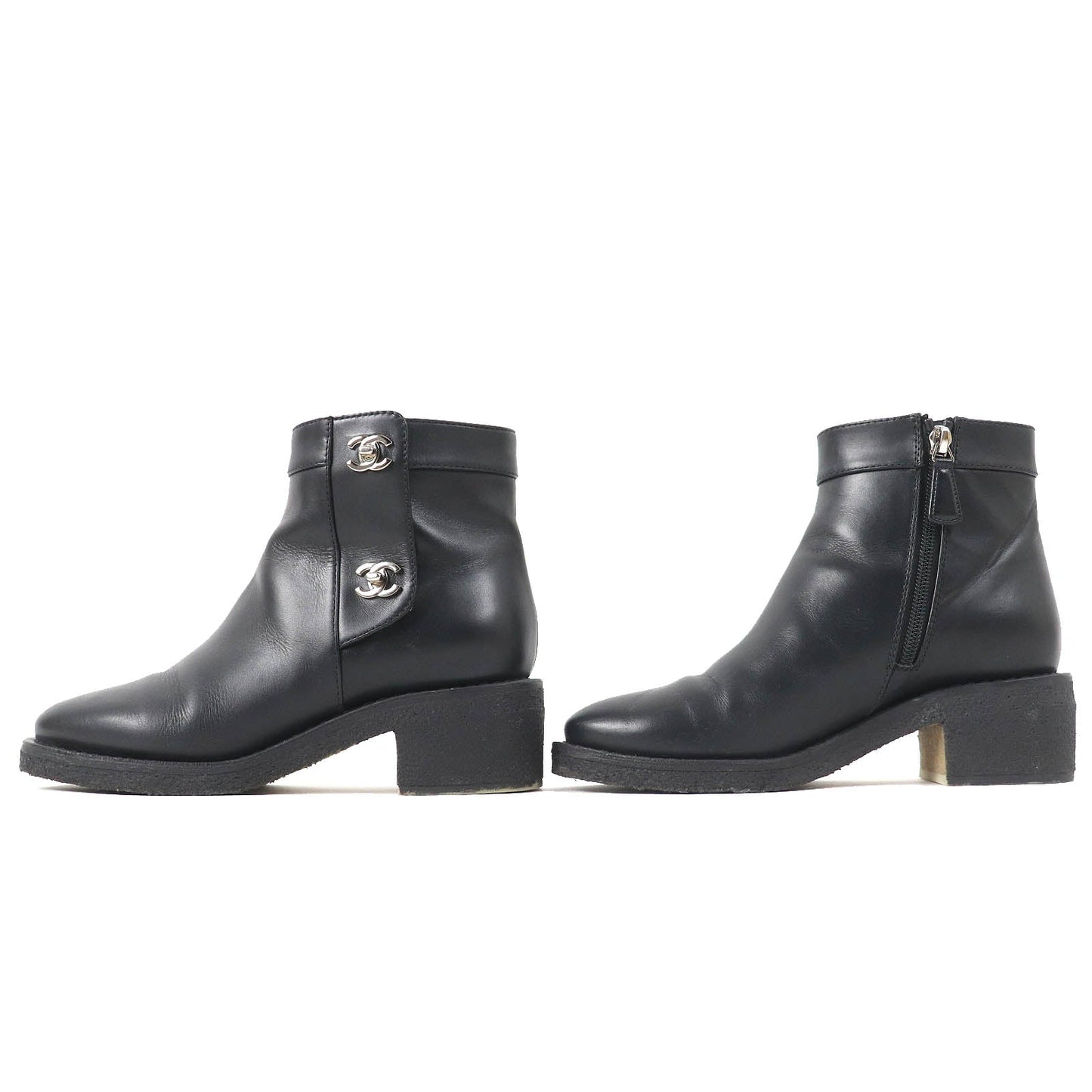 CHANEL short boots G31204 Main: Leather black Women 36