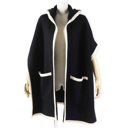 BURBERRY poncho 8031544 Outer material: 70% wool, Outer material: 28% cashmere, Outer material: 1% polyamide (nylon) Black White Women ONE SIZE
