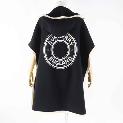 BURBERRY poncho 8031544 Outer material: 70% wool, Outer material: 28% cashmere, Outer material: 1% polyamide (nylon) Black White Women ONE SIZE