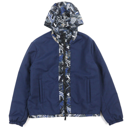 FENDI Jacket FW1088 AIXY Outer: 100% nylon, Lining: 100% wool, Filling: 100% polyester Blue Gray Black type mens 46