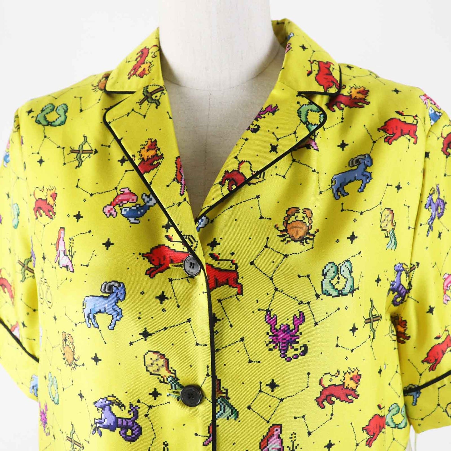 Christian Dior Short sleeve shirt 241V29A6633 Main: 100% silk yellow Women 38