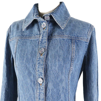 CHANEL coat P45071 Main: 100% cotton, some parts: 65% polyester, some parts: 35% cotton Indigo blue Women 36