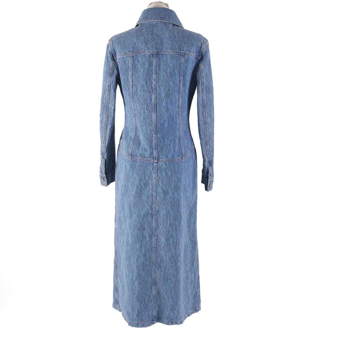 CHANEL coat P45071 Main: 100% cotton, some parts: 65% polyester, some parts: 35% cotton Indigo blue Women 36