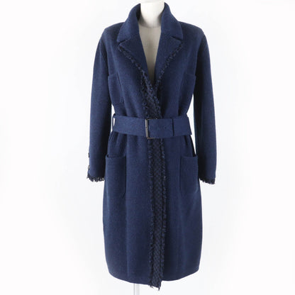 CHANEL coat 17B P57290K07490 Main: 100% cashmere Navy Women 40