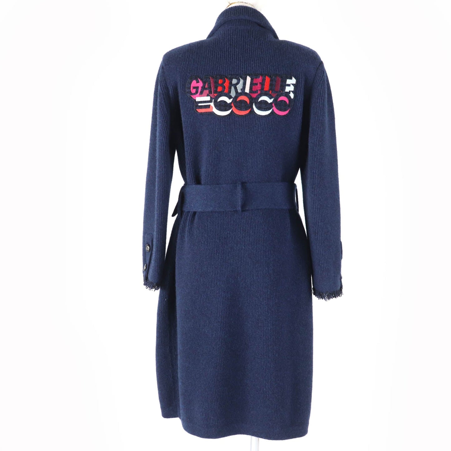 CHANEL coat 17B P57290K07490 Main: 100% cashmere Navy Women 40
