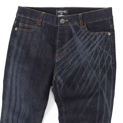CHANEL Denim pants P47726 Outer material: 97% cotton, Outer material: 3% elastane Indigo blue Women 38