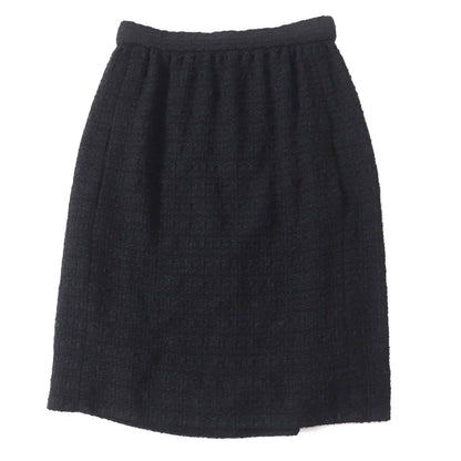 CHANEL skirt 21C P70024 Outer: 35% cotton, Outer: 25% viscose, Outer: 22% acrylic, Outer: 18% polyamide, Lining: 100% silk black Women 36