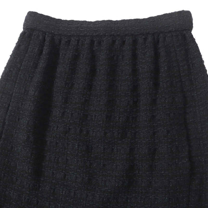 CHANEL skirt 21C P70024 Outer: 35% cotton, Outer: 25% viscose, Outer: 22% acrylic, Outer: 18% polyamide, Lining: 100% silk black Women 36