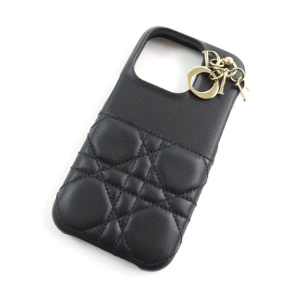 Christian Dior iPhone case S6003ONMJ leather black Lady Dior Women