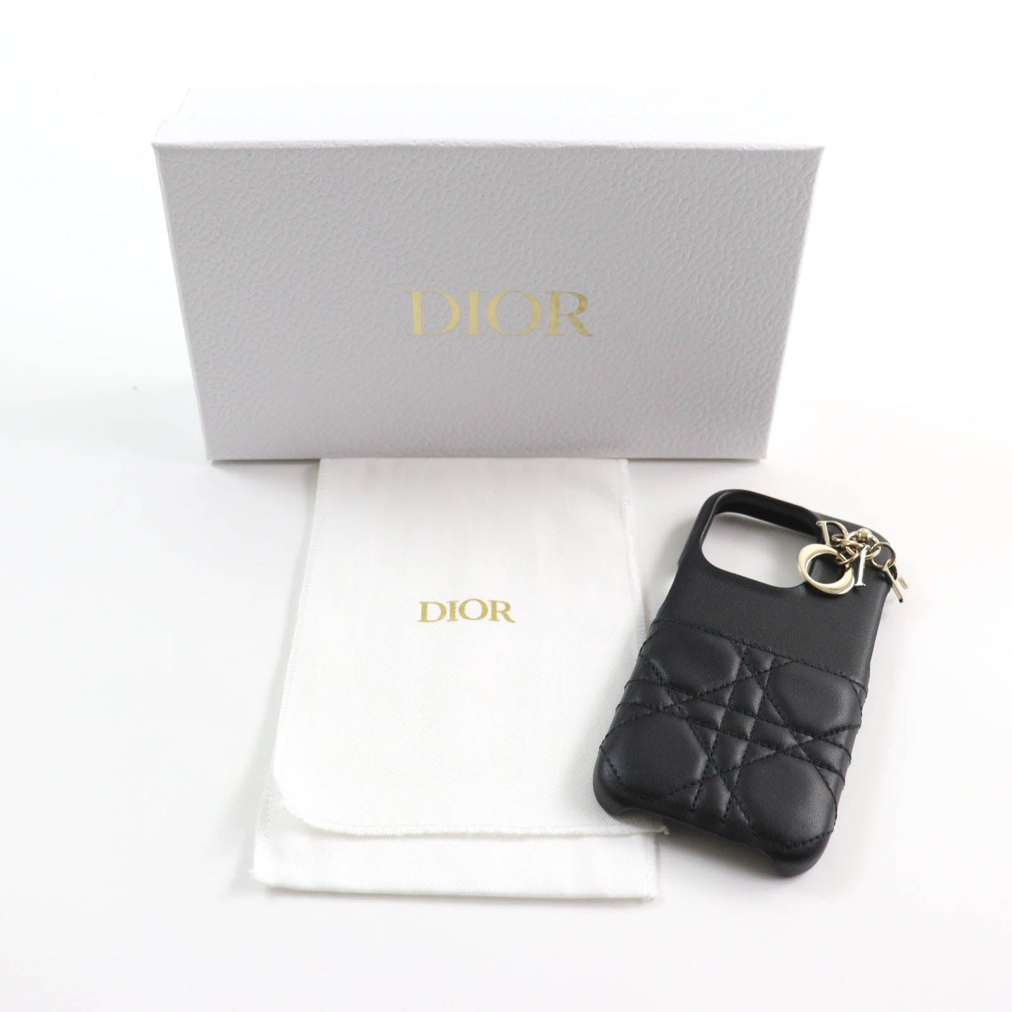 Christian Dior iPhone case S6003ONMJ leather black Lady Dior Women
