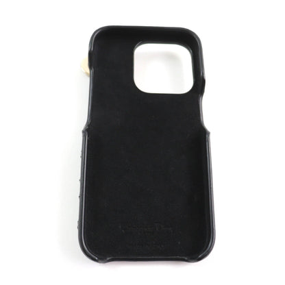 Christian Dior iPhone case S6003ONMJ leather black Lady Dior Women