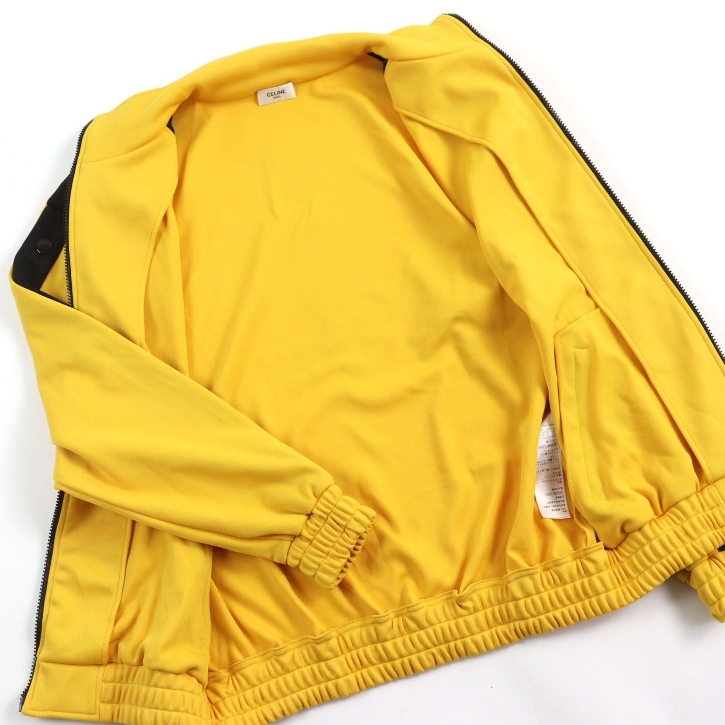 CELINE Track jacket 2Y8311210 Outer: 100% polyester, Part: 100% cotton Yellow black mens XS