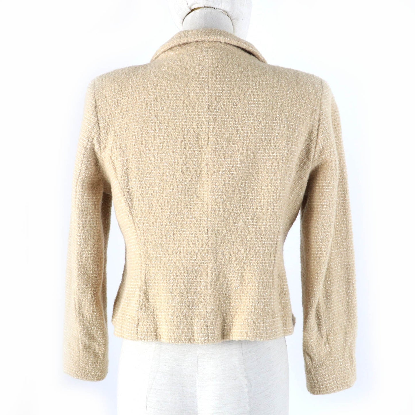 CHANEL Jacket 02C P18870V10901 Main: 75% wool, Main: 20% rayon, Main: 5% nylon, Lining: 95% silk, Lining: 5% elastane (polyurethane) beige Women 42