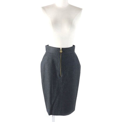 CHANEL Tight Skirt 60PA19229 Outer: 100% wool, Lining: 100% silk Charcoal gray Women 38