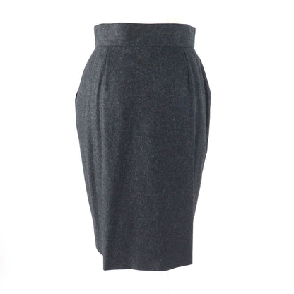 CHANEL Tight Skirt 60PA19229 Outer: 100% wool, Lining: 100% silk Charcoal gray Women 38