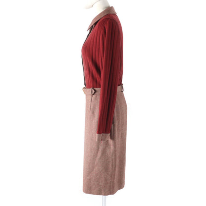 CELINE one piece Main: 100% wool, Lining: 66% acetate, Lining: 34% Bemberg Red type Women 40