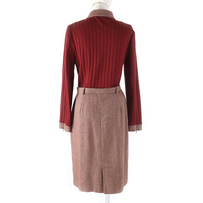CELINE one piece Main: 100% wool, Lining: 66% acetate, Lining: 34% Bemberg Red type Women 40