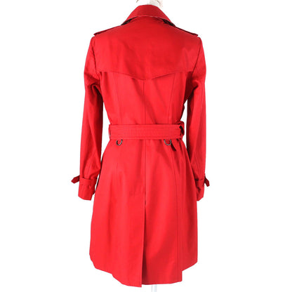 BURBERRY trench coat Outer: 100% cotton, Lining: 100% cotton, Sleeve lining: 100% viscose (rayon) Red Women 40